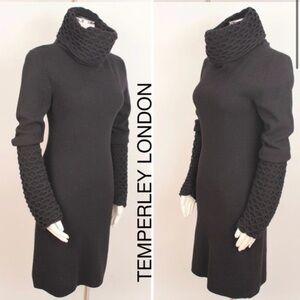 Temperley London Lambswool Turtleneck Sweater Dress.